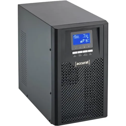 Accurat UPS Unterbrechungsfrei Stromversorgung Guard 2000-2000VA /1800W, AC, LCD, RS232, Batteriekühlsystem, USB-B - Online UPS, USV System