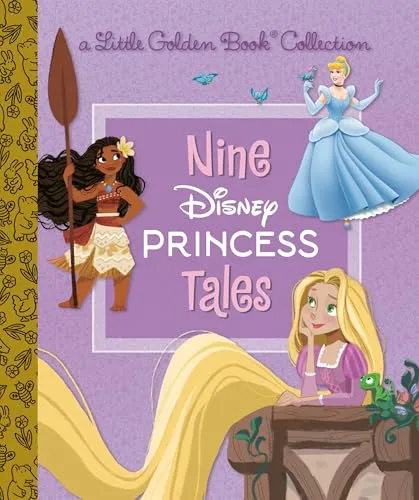 Nine Disney Princess Tales (Disney Princess) (Little Golden Book Collection)