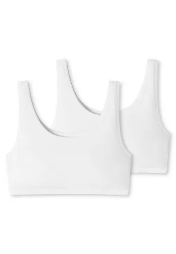 uncover by SCHIESSER Bustier Uncover Cotton (2er Pack) breite Träger, Cotton-Mix, elastisch, soft