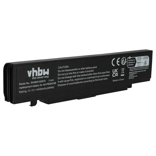vhbw Akku kompatibel mit Samsung R45-1730 Cutama, R45-K004, R45-K005, R45-C1500 Cerona, R45-K0 Notebook (4400 mAh, 11,1 V, Li-Ion)
