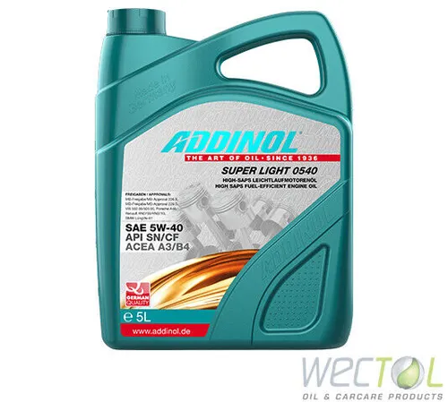 Addinol SUPER LIGHT 0540 5W40 Motoröl 5L