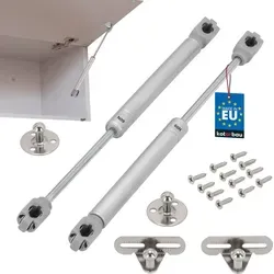 KOTARBAU® 2er Set Möbel Gasdruckfeder 60 N Hydraulikfeder Gasfeder Möbel Klappenbeschlag Hydraulische Gasfeder Silber