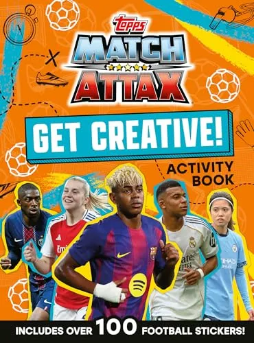 Match Attax Get Creative Sticker Activity Book: Unleash your footy fandom and action-packed imagination with fun activities! New for 2026, the perfect companion to the 2026 World Cup!