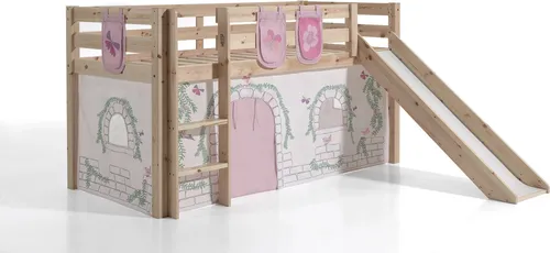 Spielbett >PINO< in Kiefer massiv natur - 210x114x218 (BxHxT)