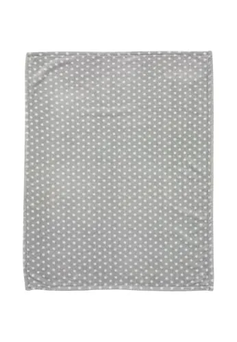 Alvi Microfaserdecke 75x100cm, Babydecke, waschbar, weich, mit bunten Motiven, für Mädchen und Jungen Stars Silber - Silber