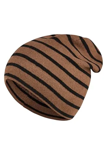 Sterntaler Unisex Streifen Beanie-Mütze, Lebkuchen braun, 55 - Baby-Bekleidung & -Schuhe: Trendige Beanie-Mütze für Jungen mit modernem Streifenmuster, aus weichem Baumwoll-Mischgewebe für hohen Tragekomfort.