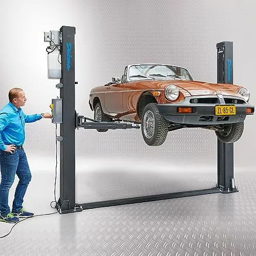 2-Säulen-Hebebühne - 230V - Auto-Hebebühnen mit geringer Hubzeit von nur 50 Sekunden, inklusive deutscher Gebrauchsanleitung und 10 L UNIL Hydraulik Öl für eine einfache Montage.