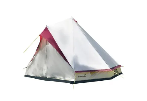 Skandika Tipi Zelt Comanche 400 für 8 Personen - Zelt für 8 Personen mit abnehmbarem Zeltboden und Moskitonetz, bietet optimale Stehhöhe von 2,5 m und 3000 mm Wassersäule – ideal für Camping und Festivals.