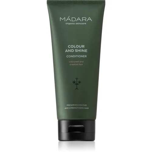 MÁDARA Organic Skincare Colour And Shine Conditioner 200ml - Haarspülung & Conditioner für gefärbtes Haar, nährend und vegan, mit Nordleinsamen und Rosskastanie für glänzendes, frizzfreies Haar.