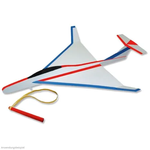 matches21 HOME & HOBBY Jet Segelflieger DIY Holz Bastelset für Kinder ab 11 Jahren Segler Flugzeug 30 cm Bausatz