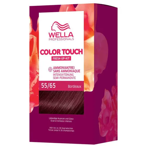 Wella Professionals Color Touch FRESH-UP-KIT Vibrant Reds 55/65 - Intensivtönung für strahlende Farben - Das Wella Professionals Color Touch Fresh-Up-Kit sorgt für strahlende Haarfarbe und Glanz bis zu 28 Haarwäschen. Ideal zum Auffrischen und für bis zu 50 % Grauabdeckung, inklusive pflegender Haarmaske.