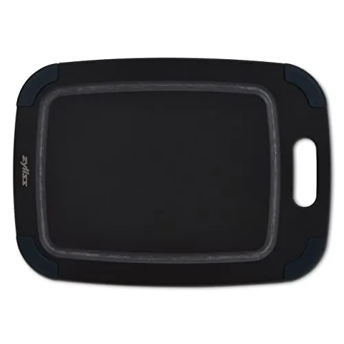 Zyliss Schneidebrett aus Holzfaser, klein 30 x 21,5 cm - Hackbretter aus recycelter Holzfaser mit rutschfesten Silikon-Pads für sichere Anwendung. Hygienische Schnittfläche, spülmaschinenfest und ideal für umweltbewusste Küchen.