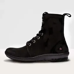*art Schnürstiefel 1436 LUX SUEDE BLACK - Komfortable Wanderschuhe für Reisen - Wanderschuhe mit abgerundeter Silhouette, leichtem Gewicht und maximalem Komfort, ideal für Reisende und Outdoor-Enthusiasten.