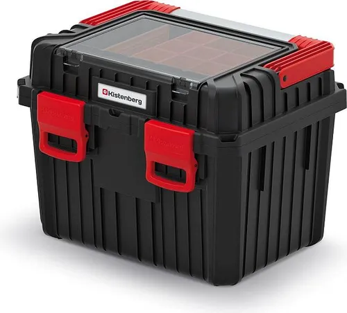 KISTENBERG Werkzeugkiste KHVA453535BS - Werkzeugkoffer mit verstärkter Polymermischung, 25 kg Tragefähigkeit und praktischem Organizer – ideal für die sichere Aufbewahrung von Werkzeugen und Kleinteilen.
