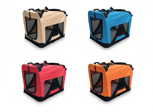 Hundebox Bello M Kirsch-Rot - Faltbare Hundetransportbox für Hunde und Katzen - Hunde-Transportbox Bello M, faltbar und robust mit Metallrahmen für hohe Stabilität. Ideal für Reisen und als Rückzugsort, mit flauschiger Kuscheldecke für maximalen Komfort.