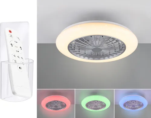 LED Deckenleuchte mit Ventilator & Fernbedienung, Ø 50cm