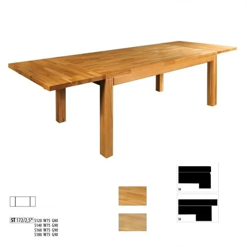 Esstisch Holz 120x80 cm - Massivholz für Ihr Esszimmer - Moderner Esstisch aus hochwertigem Massivholz, rechteckig, 120x80 cm. Verlängerbar und ideal für gesellige Abende. Perfekt für bis zu 3 Personen, inklusive Montageanleitung.
