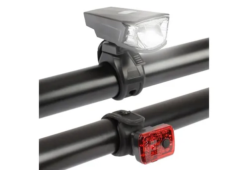 Bestlivings Fahrradbeleuchtung Beleuchtungsset 81385 – Wiederaufladbares LED Front- und Rücklicht - LED Fahrradbeleuchtungsset mit 35 LUX, StVZO-zugelassen und werkzeugfreier Montage. Ideal für sicheres Fahren bei Tag und Nacht, inklusive USB-Ladefunktion für einfache Handhabung.