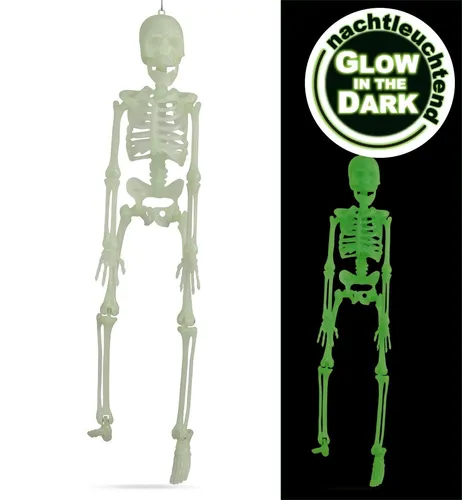 XXL Deko Skelett Nachtleuchtend Halloween Karneval 40 cm Glow in the Dark