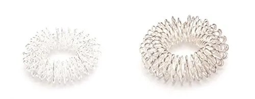 Finger-Reflexzonen Akupressurring Massageringe Silber Ying &Yang klein&groß
