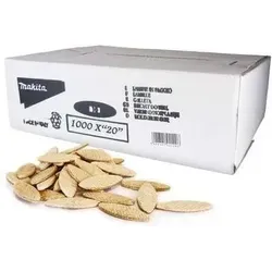 Makita Gr.20, P-08850 - Hochwertige Holzverbinder - Gerade Einsätze – 1000 Stück Makita Biscuit Dowels, ideal für präzise Holzverbindungen und professionelle Anwendungen.