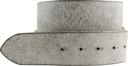 BELTINGER Gürtel aus weichem Vollrindleder Used-Look ohne Schnalle 5 cm | Jeans-Gürtel Damen Herren 50mm | Vintage-Look | Dunkelgrau 100cm