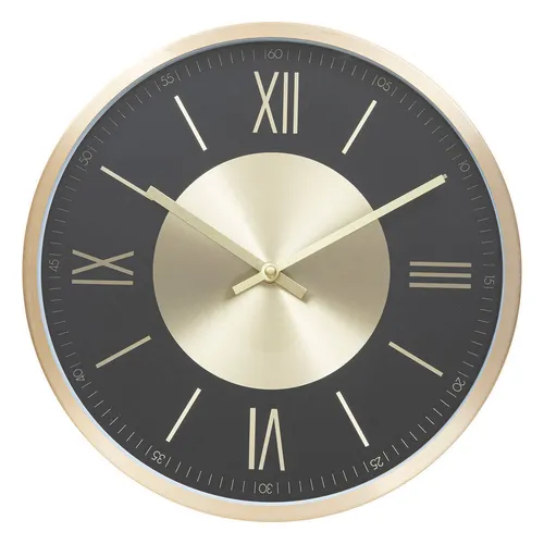 Moderne Wanduhr ARIANNA, Ø 30 cm in gold von Atmosphera