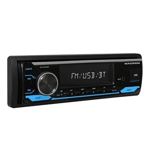 Autozubehör Shop RAICAR Autoradio MACROM M-DL3100BT Empfänger FM/AM 1 DIN USB-Eingang