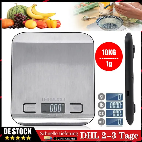 Digitale Küchenwaage 10kg mit Tara-Funktion