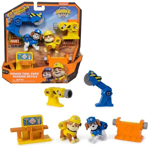Rubble & Crew Power Tool Pups Spielzeugfiguren - Spielfigur Spielsets mit 2 interaktiven Figuren und Werkzeugen, fördert Kreativität und Feinmotorik bei Kindern ab 3 Jahren.