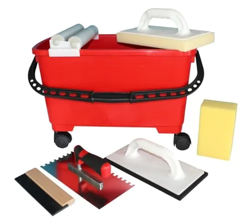 Fliesenwaschset Fliesen Waschset Fliesenwascheimer Fugbox 22 Liter Gitter