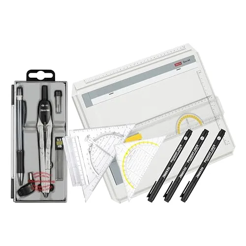 ARISTO Zeichenplattenset A4 3tlg. VD87120 - Grafik- & Zeichenbedarf: Hochwertiges 3-teiliges Zeichenplattenset für präzises Zeichnen und Skizzieren, ideal für Künstler und Designer.