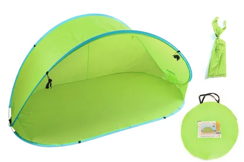 Pop-up Strandmuschel Strandzelt grün 215*115*93cm für 3-4 Pers.