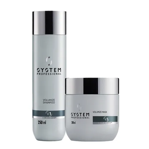 System Professional Volumize Set Shampoo + Maske - Haarpflege-Set für alle Haartypen mit spezieller Formel für mehr Volumen und Pflege. Ideal für die tägliche Anwendung und sorgt für geschmeidiges, volleres Haar.
