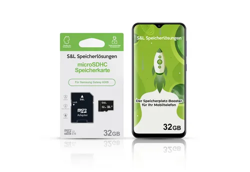 Tec-Expert microSD Karte S&L für Samsung Galaxy A30S Speicherkarte (32 GB, Class 10, microSDHC)