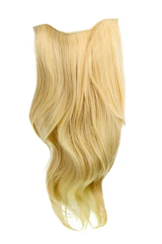 Clip-In Haarteil 7 Klammern Halbperücke lichtblond hellblond 60 cm H9505-611