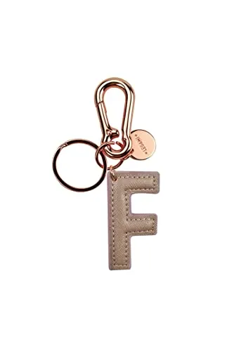 Legami My Initial Schlüsselanhänger F (Pink) Rosa Gold, Key Chain Unisex Erwachsene, Einheitsgröße, Pink, Taglia unica, Zeitgenössisch