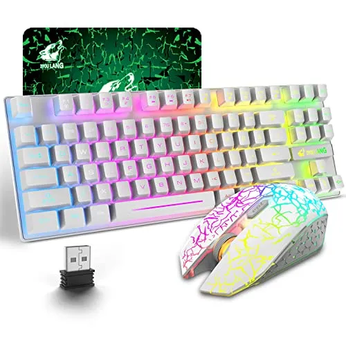 Produktbild Kabellose Gaming-Tastatur und Maus mit RGB-Beleuchtung