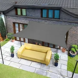 Sonnensegel rechteckig wasserdicht UV Schutz Garten 2.5x3 Anthrazit