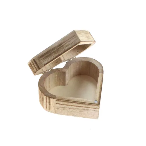 Herzbox Geschenkbox Holz ca9×8×4,5cm beschriftbar Schmuck Schatulle Holzbox Herz