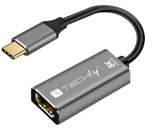 Techly USB-C auf HDMI 2.1 Adapter 0.15m - HDMI-Kabel & Videokabel, unterstützt 4K@60Hz für gestochen scharfe Bilder und eine flüssige Videoübertragung.