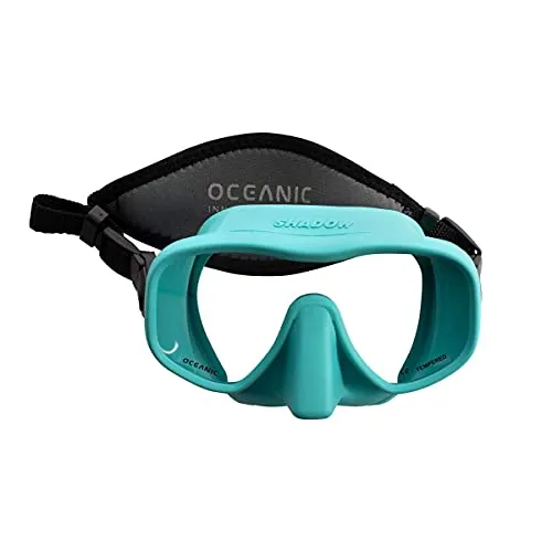 OCEANIC Schattenmaske - Taucherbrille mit rahmenlosem Design für ein unglaubliches Sichtfeld, ideal für Tauchen und Schnorcheln. Bequem und leicht verpackbar – perfekt für Wassersportliebhaber!