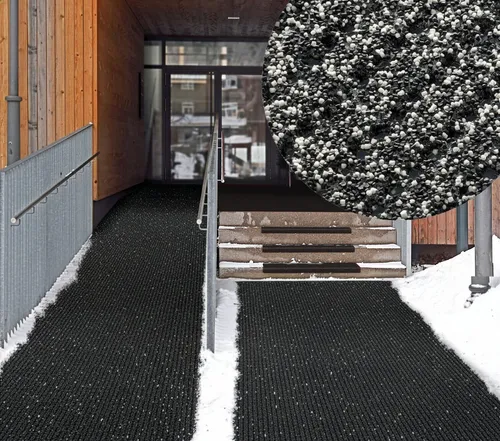 AntiRutsch Sicherheitsmatte PRO Salz-Pfeffer 1,20 x 0,50 Meter - Maximale Rutschfestigkeit (R13 geprüft) für sichere Böden in Eingangsbereichen, Terrassen und Gewerbeflächen. Witterungsbeständig und in durchgehenden Längen bis 30 m erhältlich – ideal für große Flächen.