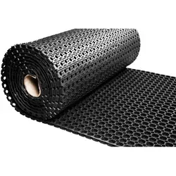 Ivol Gummi Ringmatte Schwarz 100x100 cm