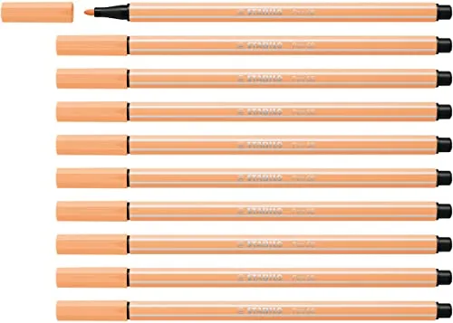 STABILO - Premium-Filzstift - Pen 68-10er Pack - hellorange