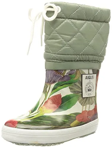 Aigle Giboulee Pt 2 Gummistiefel, Mehrfarbig Kew Vintage, 25 EU - Stiefel für Jungen mit flauschigem Kunstfellfutter, ideal für kaltes und regnerisches Wetter – perfekt für kleine Abenteurer!
