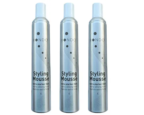 RONDO Haarfestiger Rondo Styling Mousse 500ml Extra Strong - Haarfarben - Verleiht dem Haar mehr Fülle und Definition, ideal für Föhn- und Hochsteckfrisuren mit langanhaltender Fixierung ohne zu verkleben.