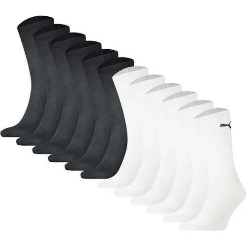 PUMA Unisex Sportsocken, 12er Pack - Komfortable Sport Crew Socken - Hochwertige PUMA Tennissocken mit gepolsterter Komfortsohle für besten Tragekomfort. Ideal für Sport und Freizeit. Entdecke die vielfältige Sportbekleidung und -artikel für alle Aktivitäten bei INTERSPORT.