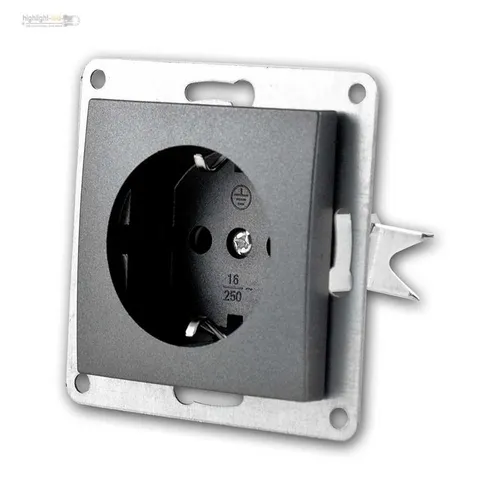 McPower Flair Schutzkontakt-Steckdose 250V~16A - Unterputz Schutzkontakt-Steckdose mit Einsteckschutz, ideal für Sicherheit in Ihrem Zuhause. Kompakt und passend für Hohlwanddosen.