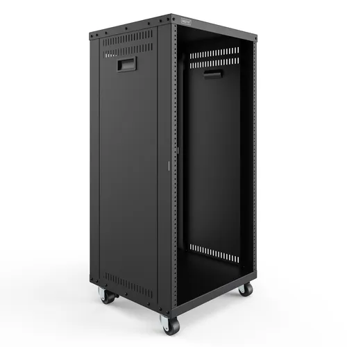Digitus Netzwerkschrank 21U - Schwarz, RAL 9005 - Server Gehäuse mit 21U Höhe und 48.3 cm (19